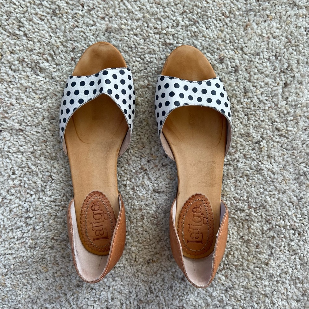 Latigo Anthropology Mollee Open Toe Leather Flats